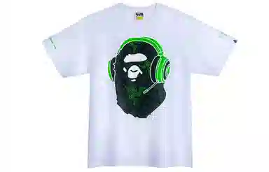 BAPE x Razer Neon Camo Ape Head Tee