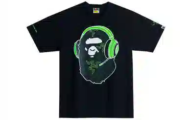 BAPE x Razer Neon Camo Ape Head Tee