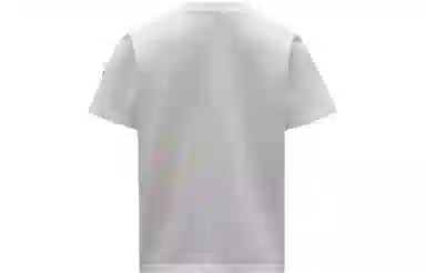Moncler Kids FW22 Logo Print T-Shirt Cream White