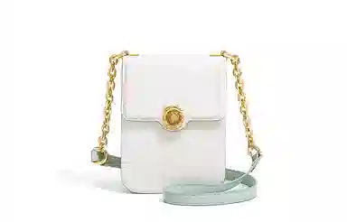 宫选 春夏龙跃凤鸣系列 小众潮流链条翻盖 真皮 单肩斜挎包手机包 女款 赠礼盒