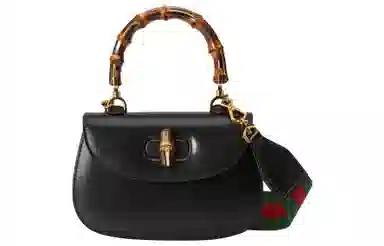 Gucci Bamboo 1947 Small Shoulder Bag Black