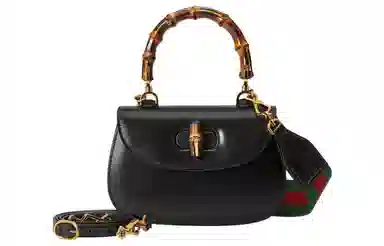 Gucci Bamboo 1947 Small Shoulder Bag Black