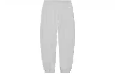 李宁 中国李宁系列 纯色抽绳系带束脚宽松运动卫裤 男款 花灰色