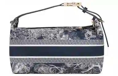 DIOR Travel Nomad Zipped Pouch Blue Medium