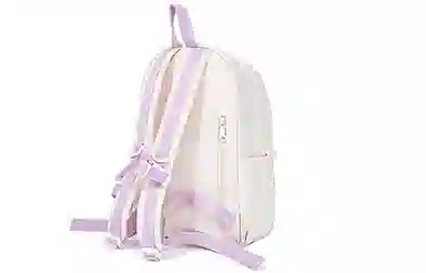 音魅 初高中生学生上课校园大容量旅行 牛津布 书包背包双肩包 常规 女款 米白，紫色