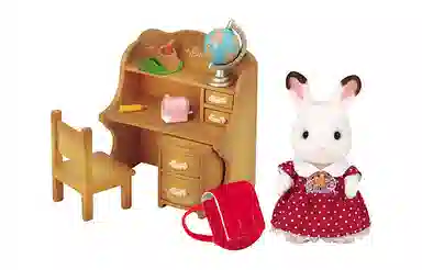 森贝儿家族 巧克力兔妹妹家具套 玩偶 毛绒公仔