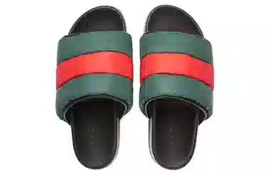 Gucci Slide Black Green Red