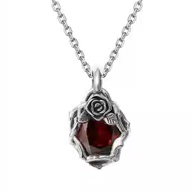 ROCK&RIDE Red Crystal Rose Pendant