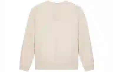 中国李宁 纯色印花图案圆领长袖卫衣 男女同款 卡其色