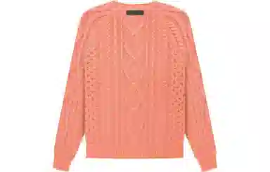 Fear of God Essentials FW22 Cable Knit coral