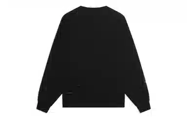 中国李宁 天生滑手 长袖圆领宽松纯色卫衣 男款 黑色