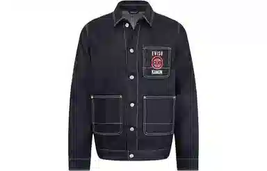 EVISU FW22 Denim Jacket Back Letter Print