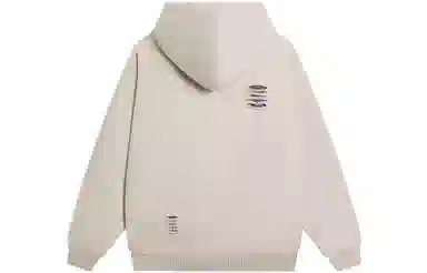 中国李宁 都市游牧 纯色破损磨边连帽长袖卫衣 男女同款 灰色