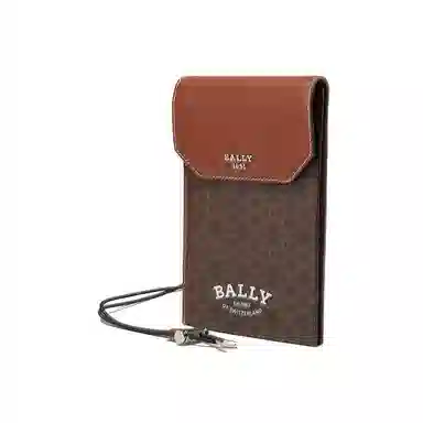 Bally Vintage Logo Phone Bag Brown