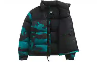 The North Face Retro Nuptse Jacket Blue Black