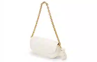 CHARLES&KEITH Quilted Chain Shoulder Bag White