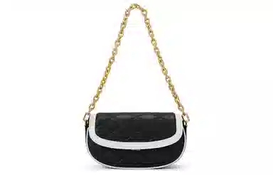 CHARLES&KEITH Quilted Chain Shoulder Bag White