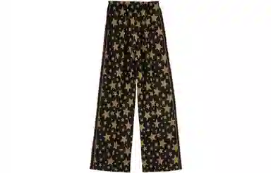 Palm Angels Wide Leg Track Pants Black