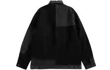 PEACEBIRD MEN Colorblock Denim Jacket Black