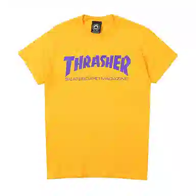 Thrasher Logo Crewneck Tee Yellow