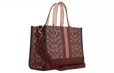 COACH Dempsey 30 Tote Bag Red Brown