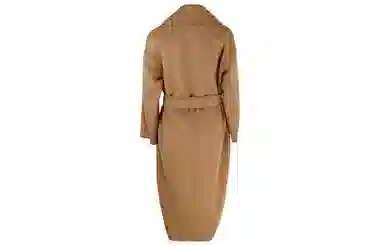 Max Mara Wool Tie Coat Brown