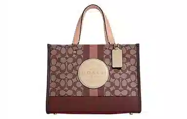 COACH Dempsey 30 Tote Bag Red Brown