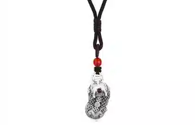 佐卡伊 足银项坠首饰纪念 气质复古 貔貅吊坠 男女同款情侣款