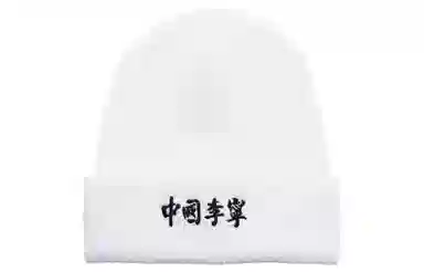 Li-Ning Logo Embroidered Knit Hat White