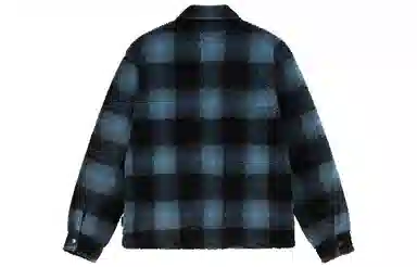 Stussy Shadow Plaid Sherpa Zip Shirt