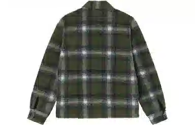 Stussy Shadow Plaid Sherpa Zip Shirt