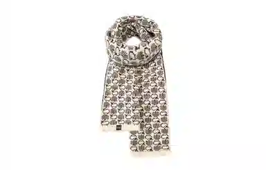 白卷 保暖可爱图案针织 绒线围巾 男女同款情侣款