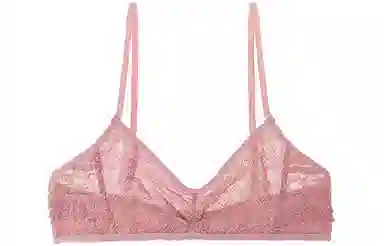 弗利少女 蕾丝超薄无钢圈文胸 玫瑰粉