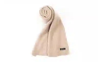 白卷 秋冬休闲保暖简约纯色针织 绒线围巾 男女同款情侣款