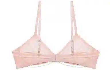 弗利少女 蕾丝超薄无钢圈文胸 粉色