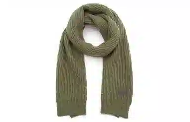 肯默 皮标纯色针织围巾 毛线围脖 秋冬保暖加厚 情侣款