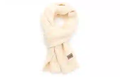 肯默 皮标纯色针织围巾 毛线围脖 秋冬保暖加厚 情侣款