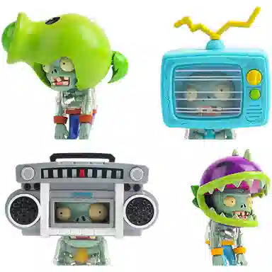 潮昇动漫 植物大战僵尸百变派对人偶玩具可动游戏手办积木拼装男孩