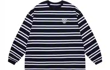 BEASTER Striped Crewneck Long Sleeve Tee