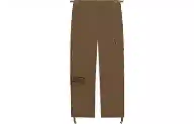 中国李宁  滑板系列 纯色蝴蝶字母刺绣抽绳休闲裤 男款 棕色