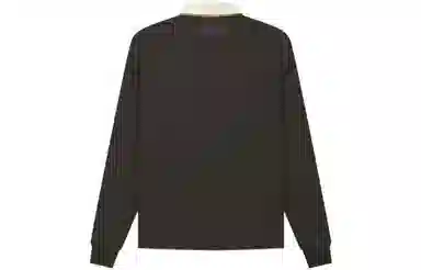 Fear of God Essentials FW22 Henley Rugby Off Black Polo