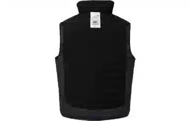 中国李宁 高领合身拉链羽绒马甲 男款 黑灰色