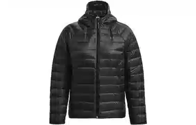 Under Armour FW22 Quilted Logo Hooded Down Jacket Black