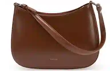 VENOF Brown Leather Shoulder Bag