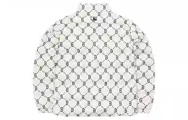 MLB Diamond Monogram Short Down Jacket Beige