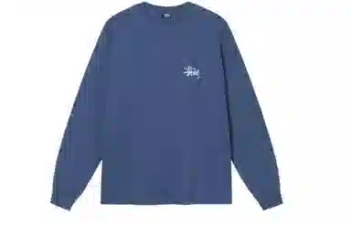 Stussy Classic Logo Crewneck Long Sleeve Tee