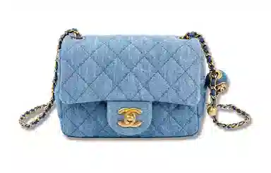 CHANEL 22C Denim Shoulder Bag