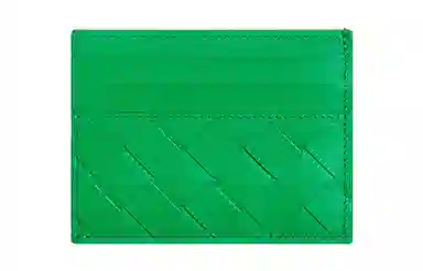 Bottega Veneta Intrecciato Parakeet Green Card Holder