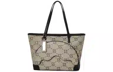 SPRAYGROUND Retro Shark Mouth Tote Bag Grey