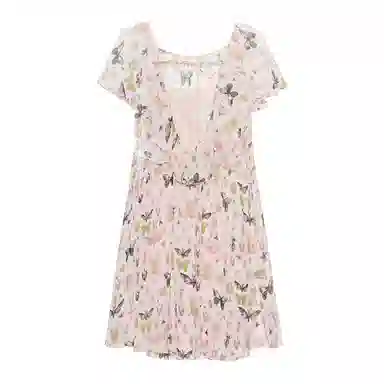 RED VALENTINO Insect Print Backless Dress